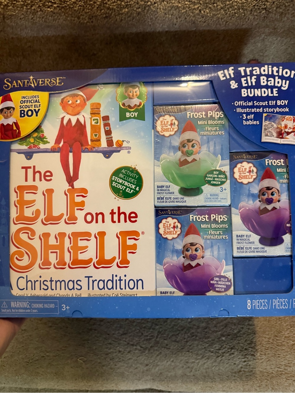 The Elf on the Shelf Christmas Tradition Bundle - Boy Scout Elf/3 Frost Pips